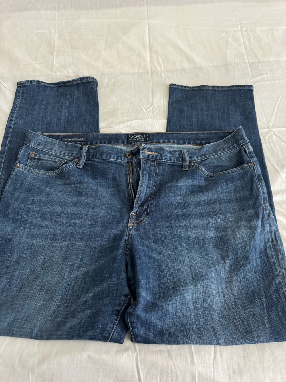 Lucky Brand Men's Dark Blue Slim-Straight Jeans